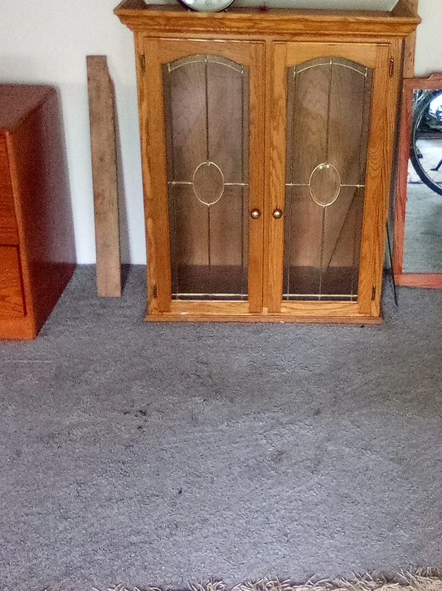 Wooden Cabinet with Glass Doors