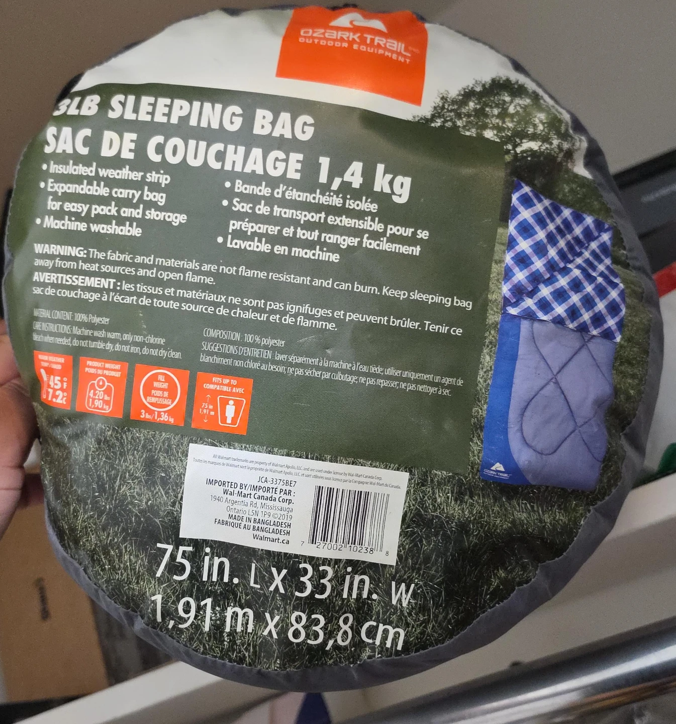 Ozark Trail 3lb Sleeping Bag