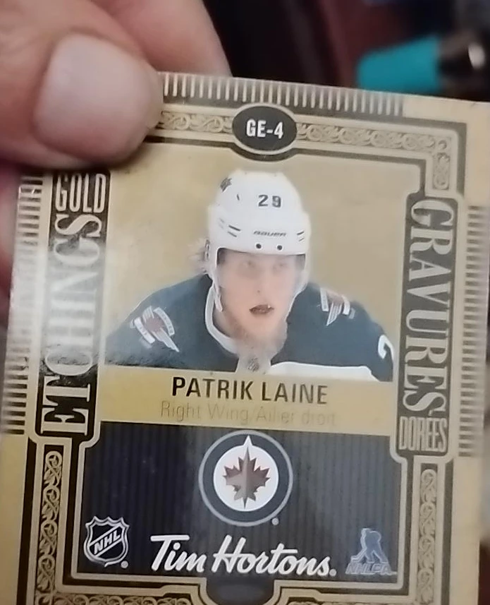 Tim Hortons Patrik Laine GE-4 Gold Etchings Card