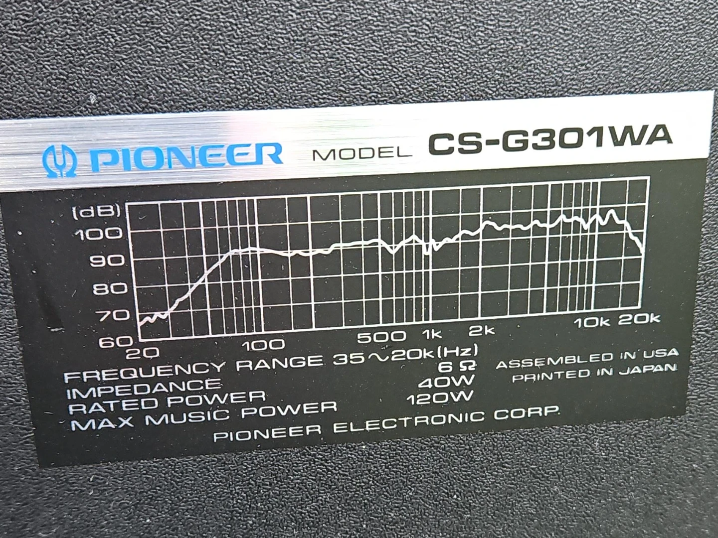 Pioneer CS-G301WA Speakers