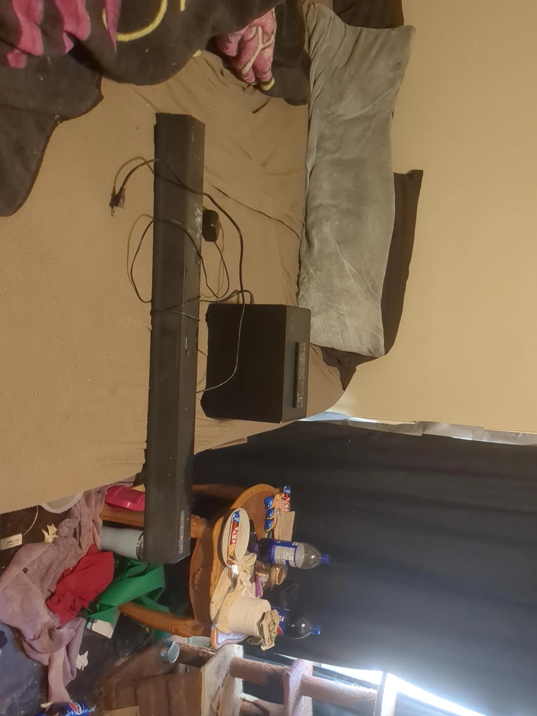 Black Soundbar with Subwoofer