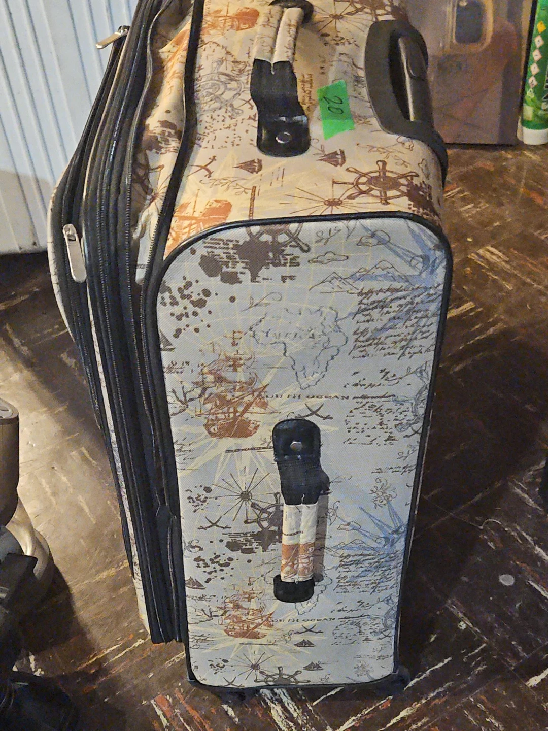 Travel Suitcase with Map Design