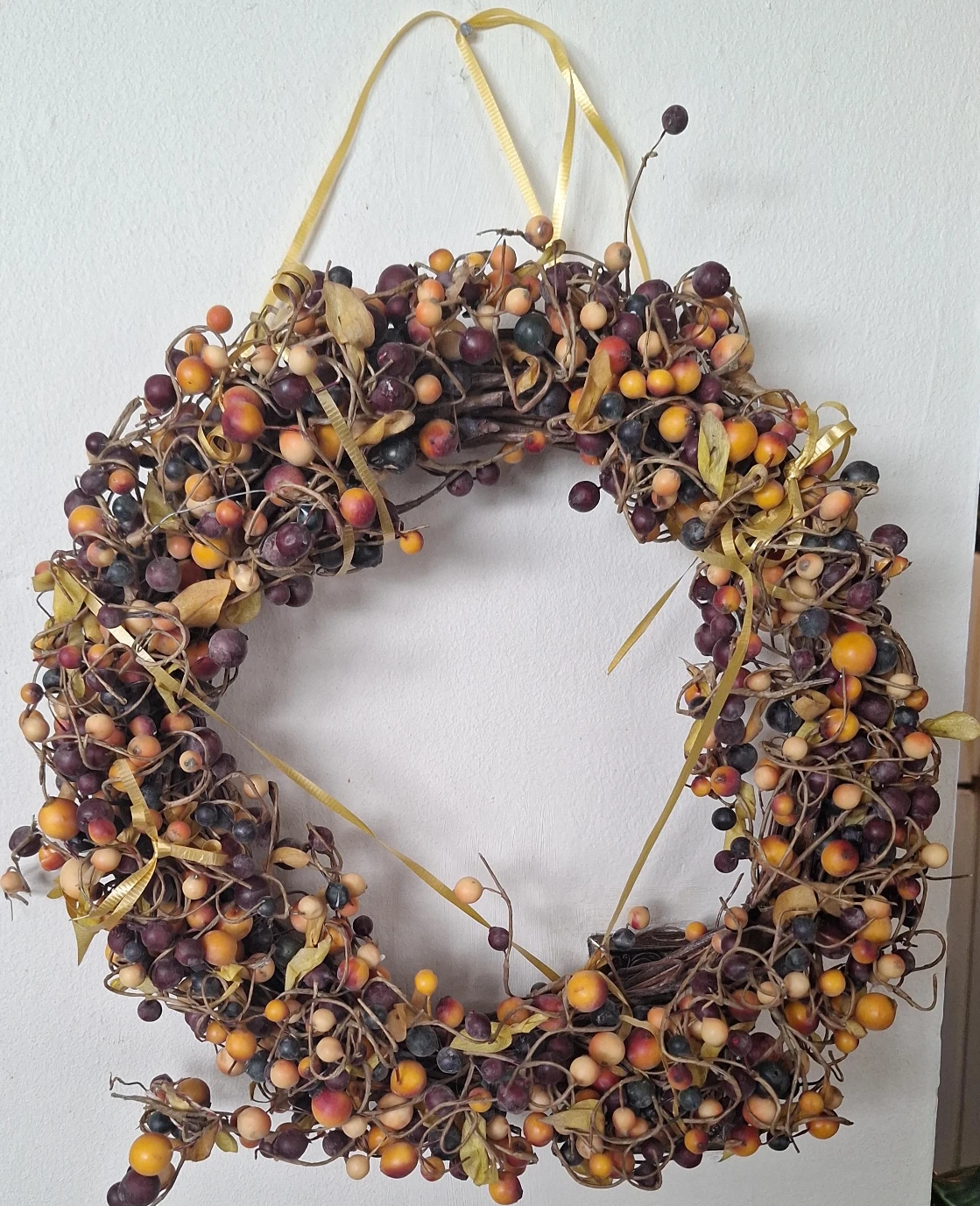 Autumn Berry Wreath with Ribbons