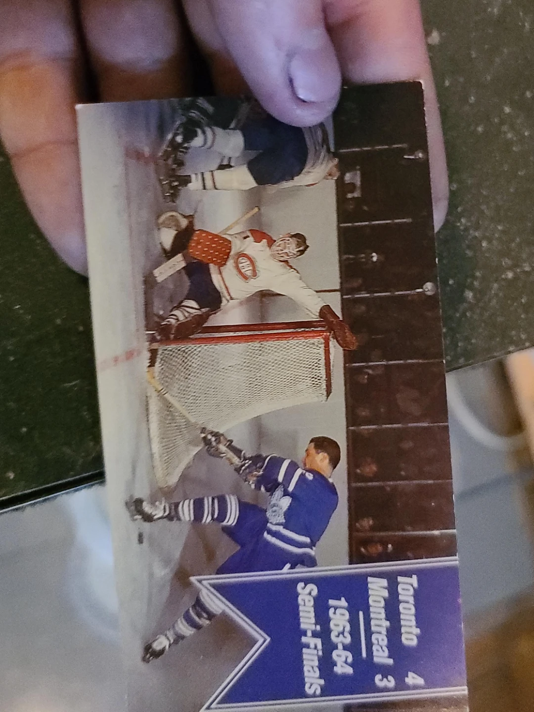 1963-64 Toronto vs Montreal Semi-Finals Hockey Card