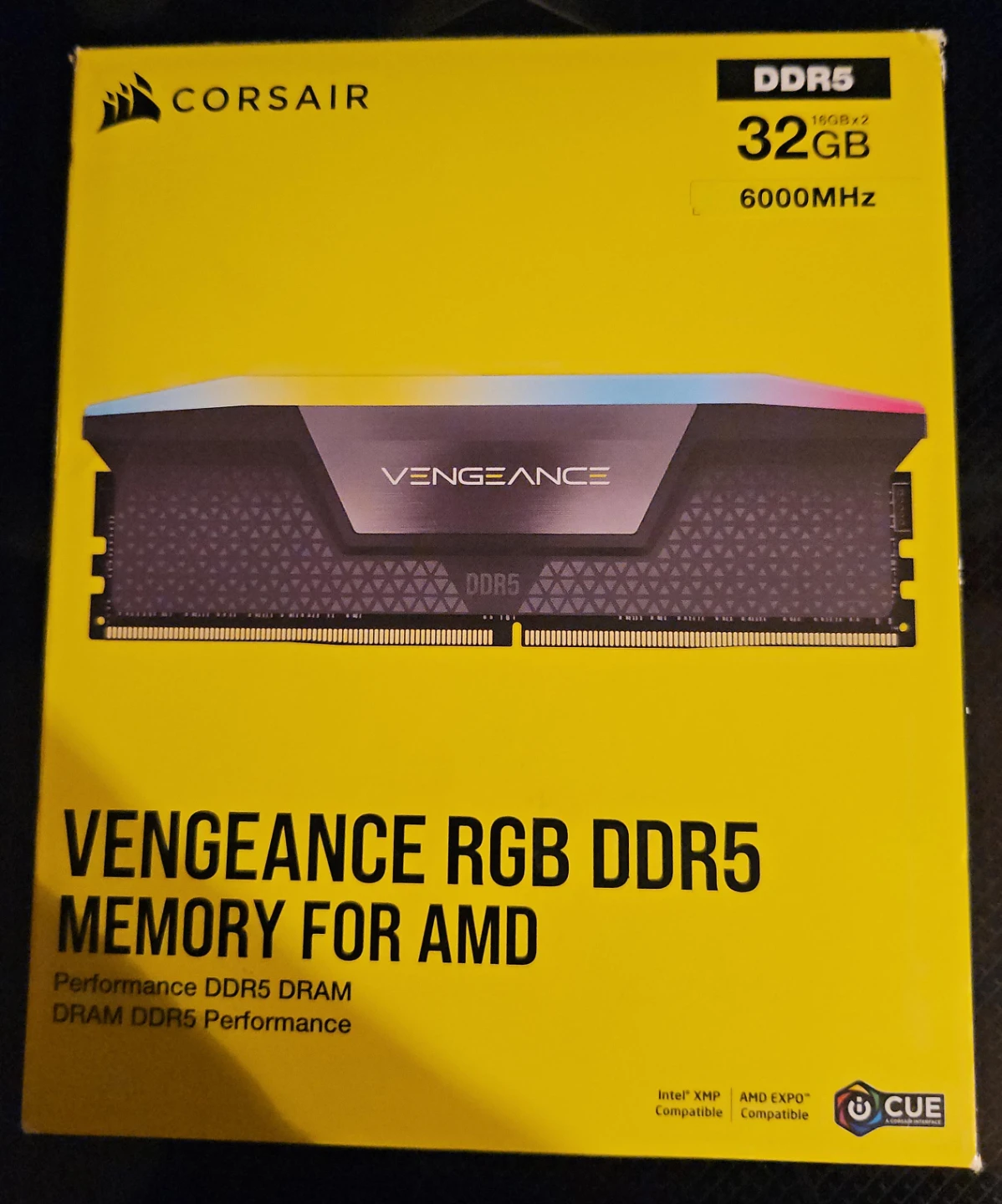 Corsair Vengeance RGB DDR5 32GB (2x16GB) 6000MHz RAM