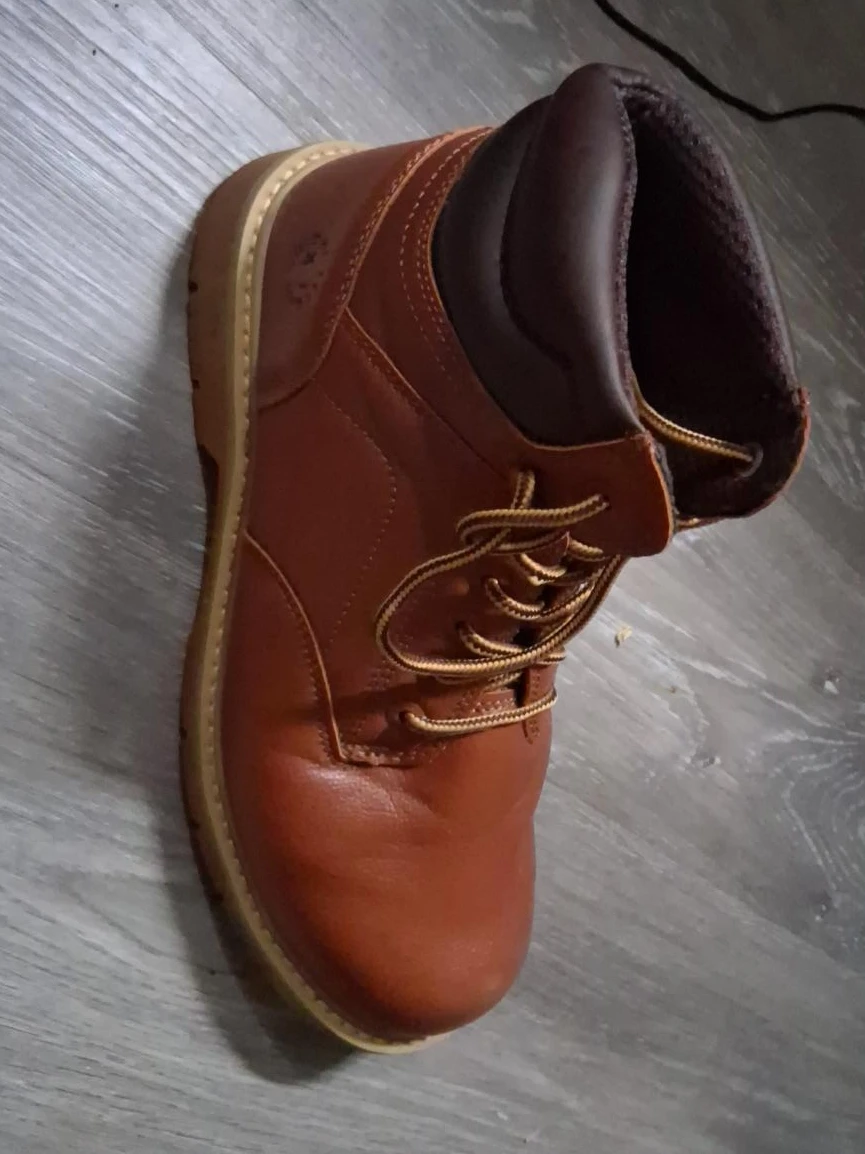 Brown Lace-Up Work Boots - Timberland