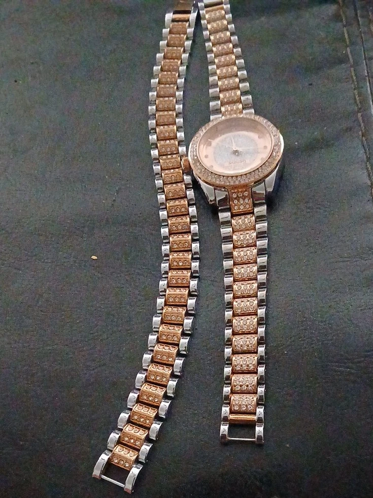 Women's Rhinestone Watch - Two-Tone