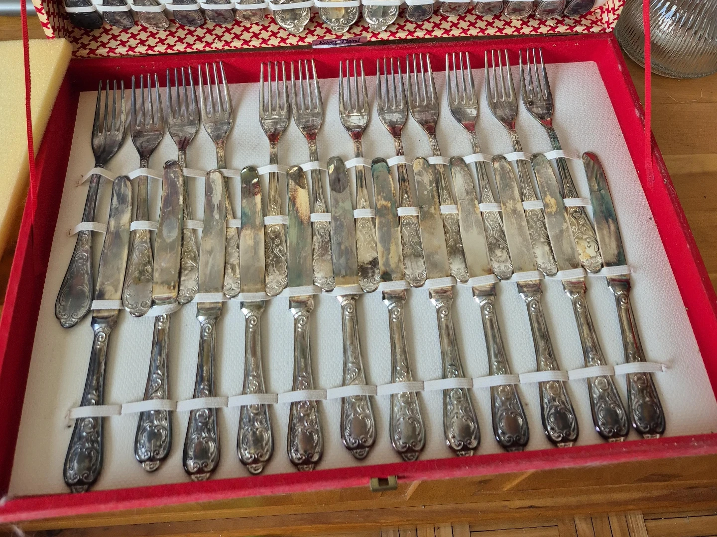 Silver Plated Cutlery Set with Case