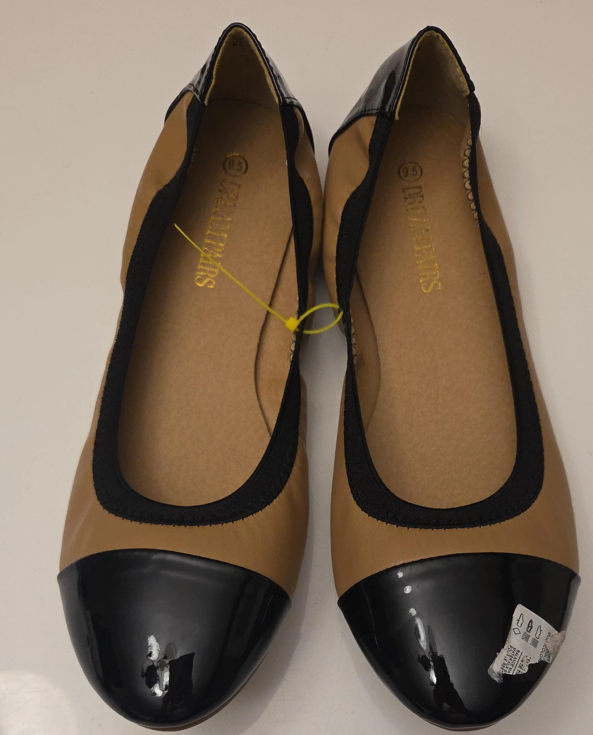 Betsey Johnson Ballet Flats - Tan/Black