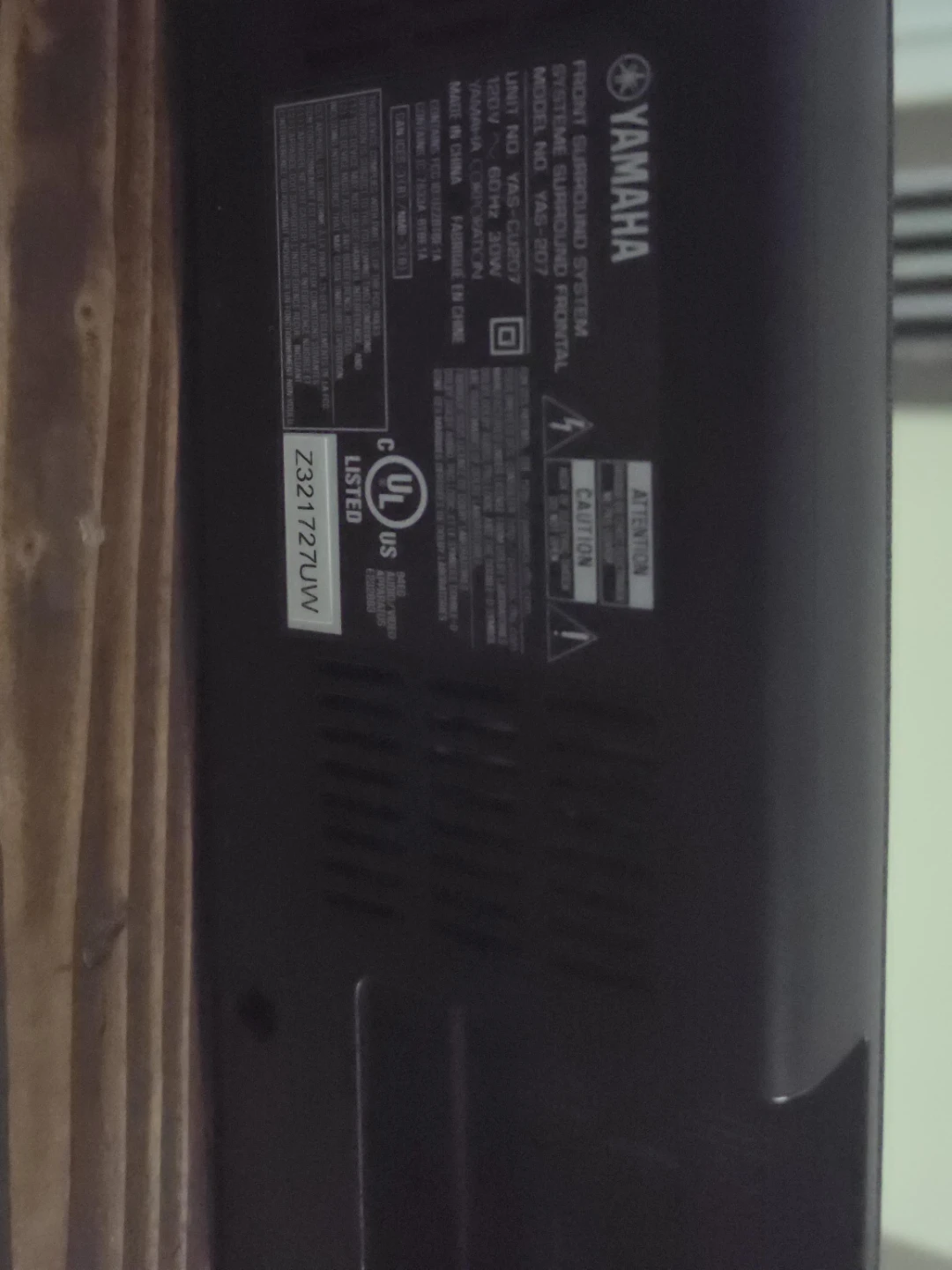 Yamaha Front Surround System Soundbar
