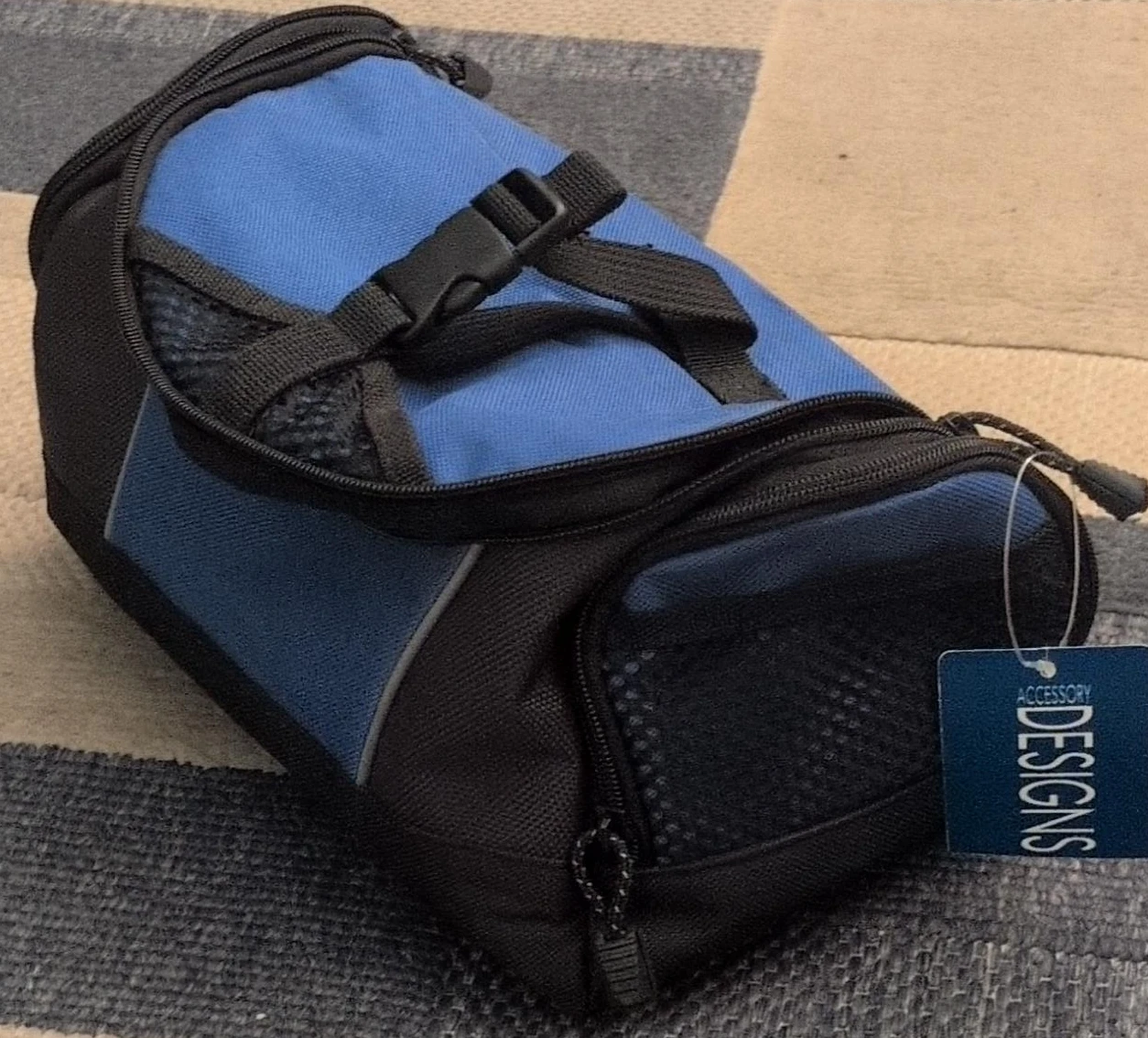 Accessory Designs Blue and Black Small Bag