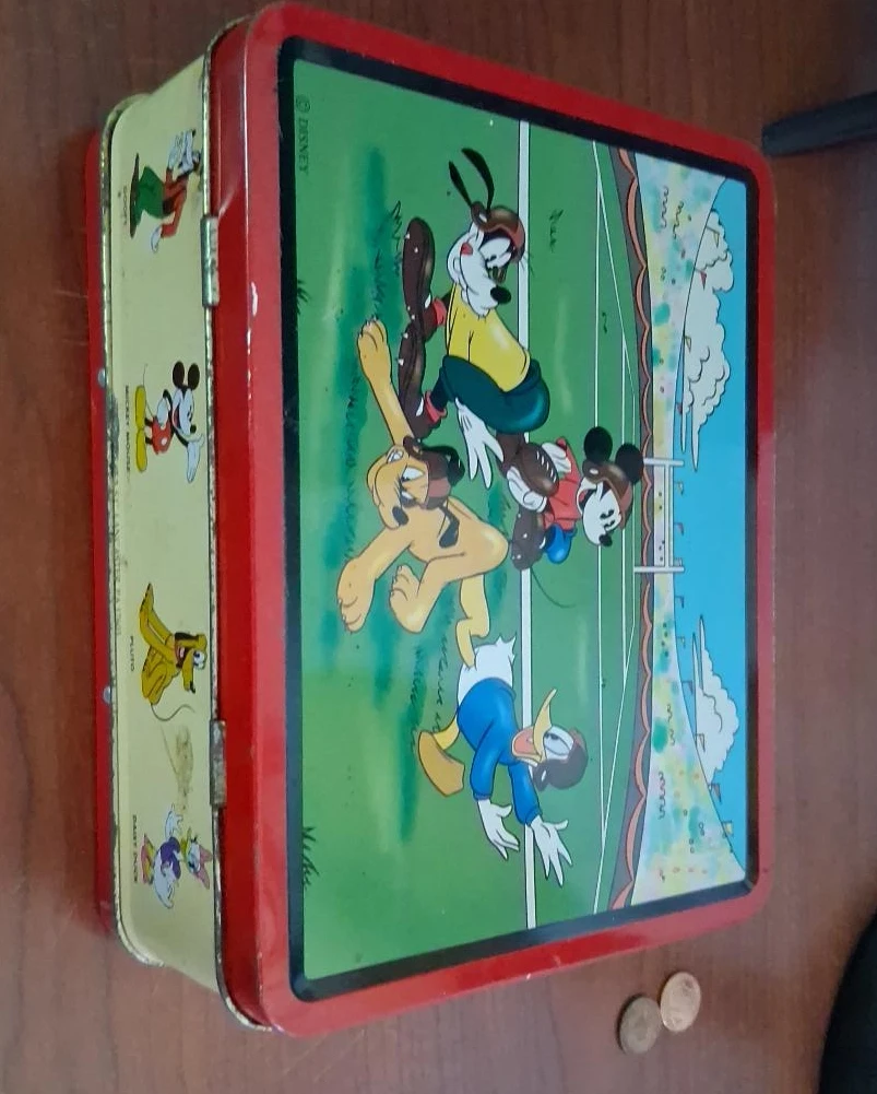 Vintage Disney Mickey Mouse and Friends Tin Lunchbox