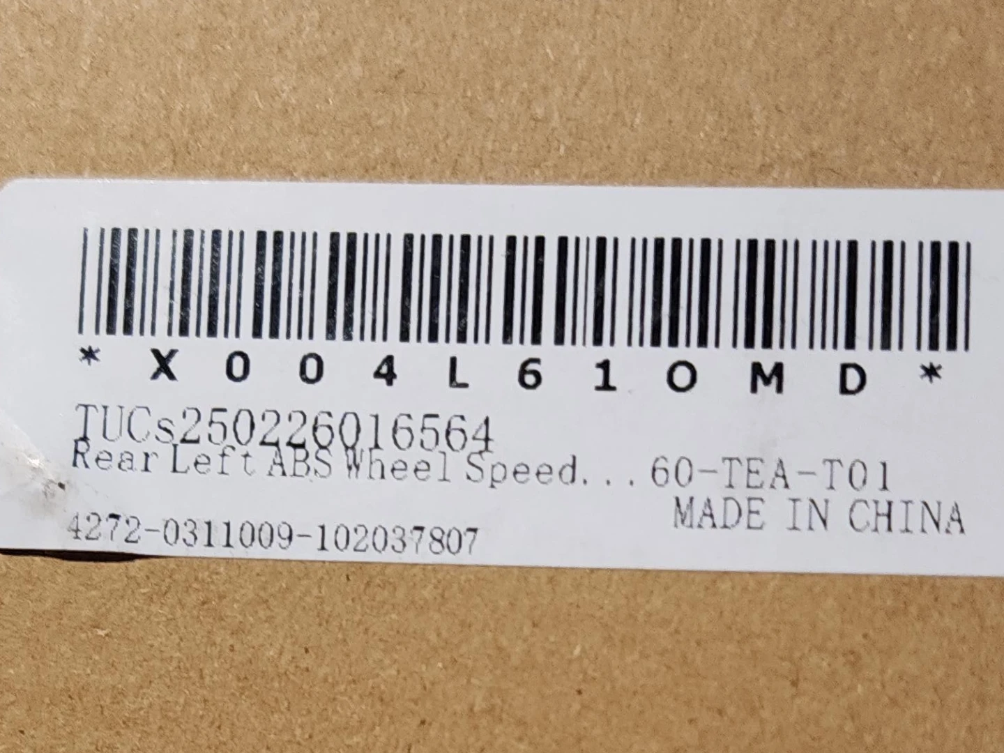 Rear Left ABS Wheel Speed Sensor 60-TEA-T01
