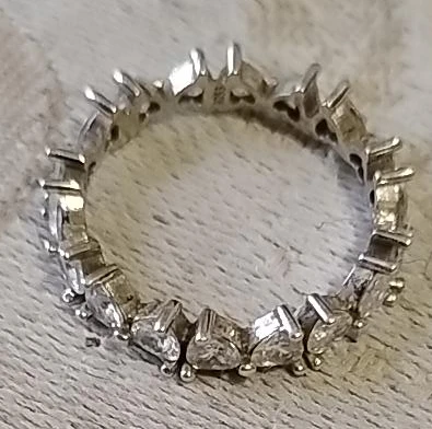Sterling Silver CZ Eternity Band Ring