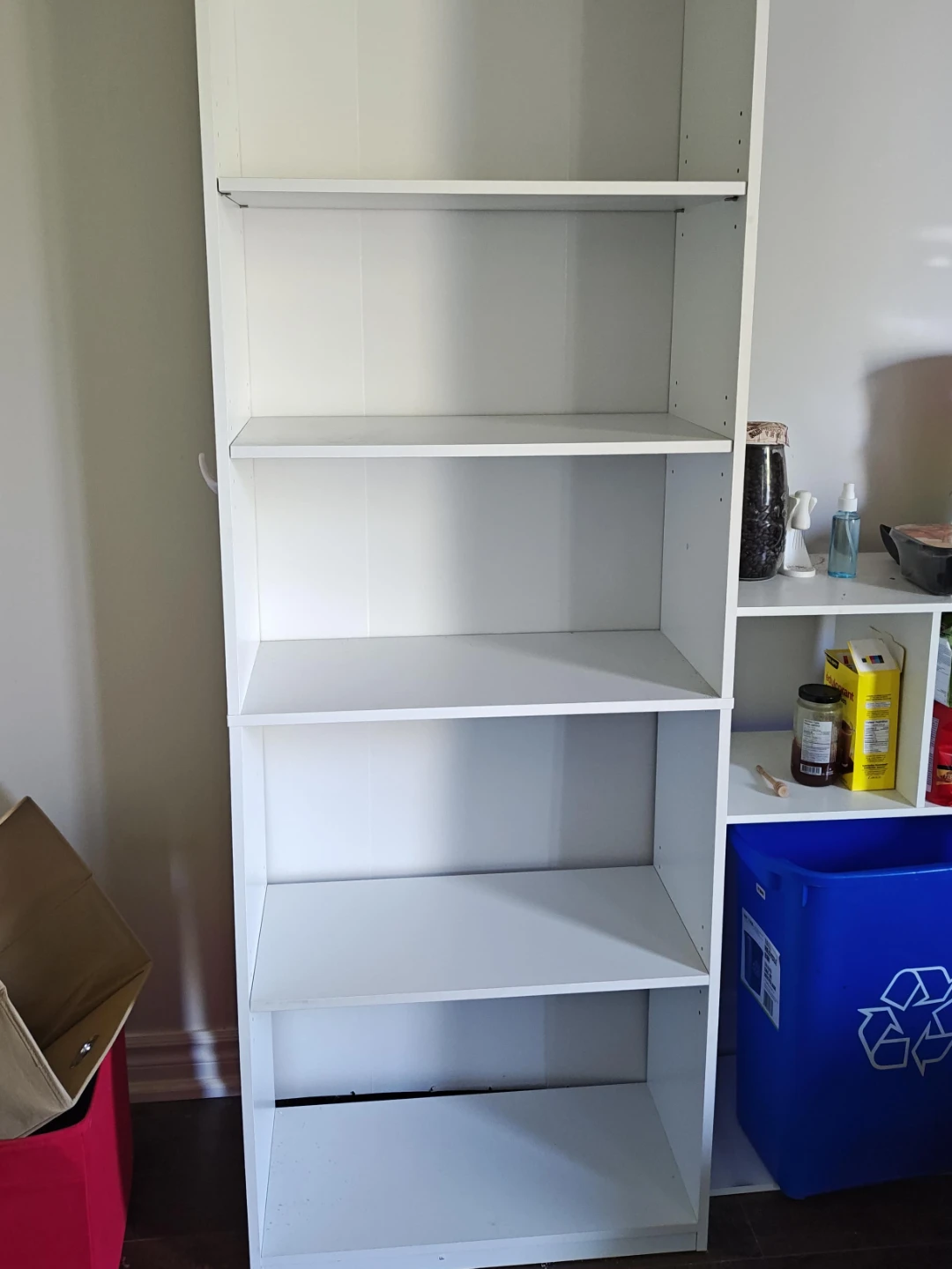 White 5-Shelf Bookshelf