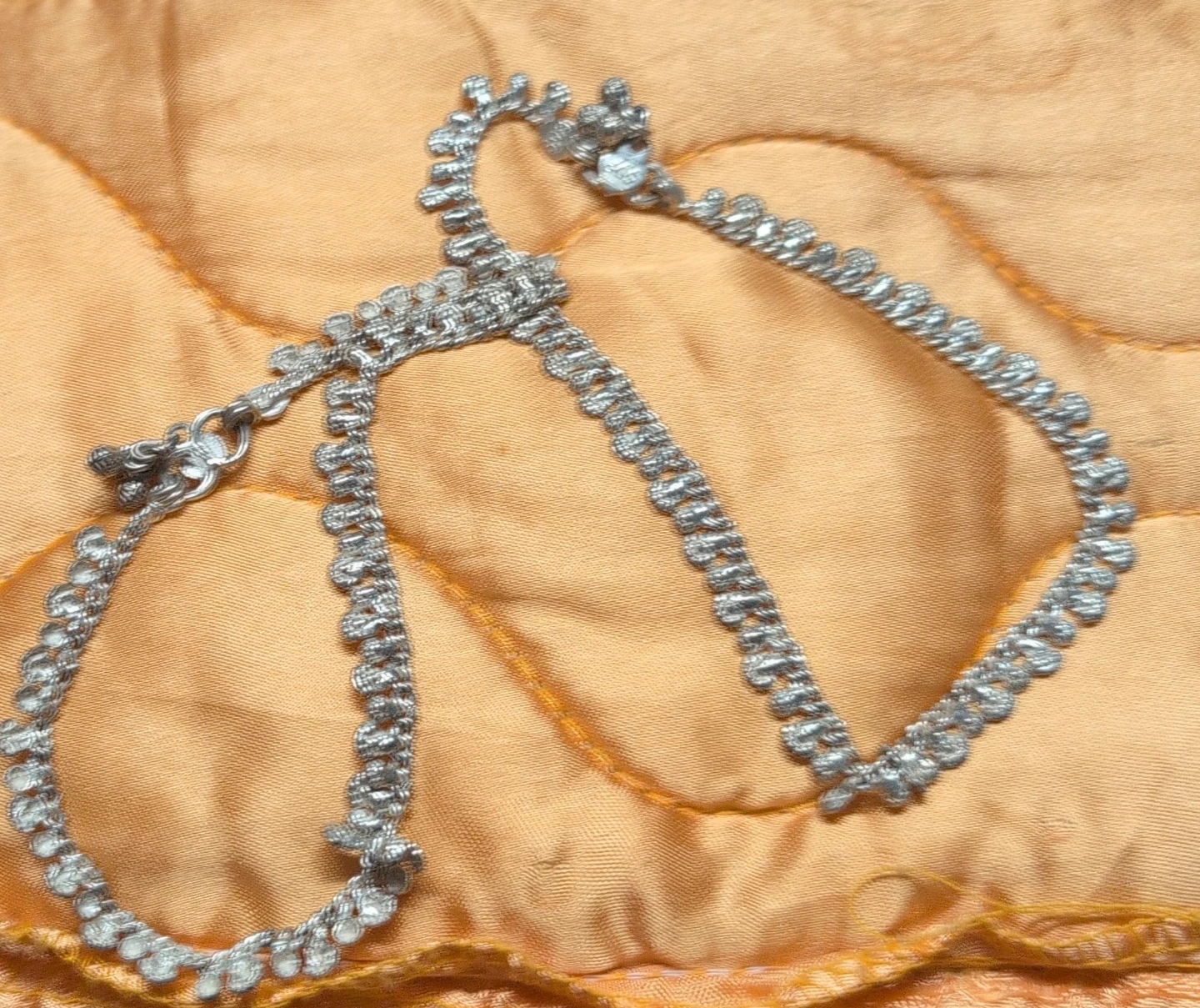 Silver Anklets with Bells
