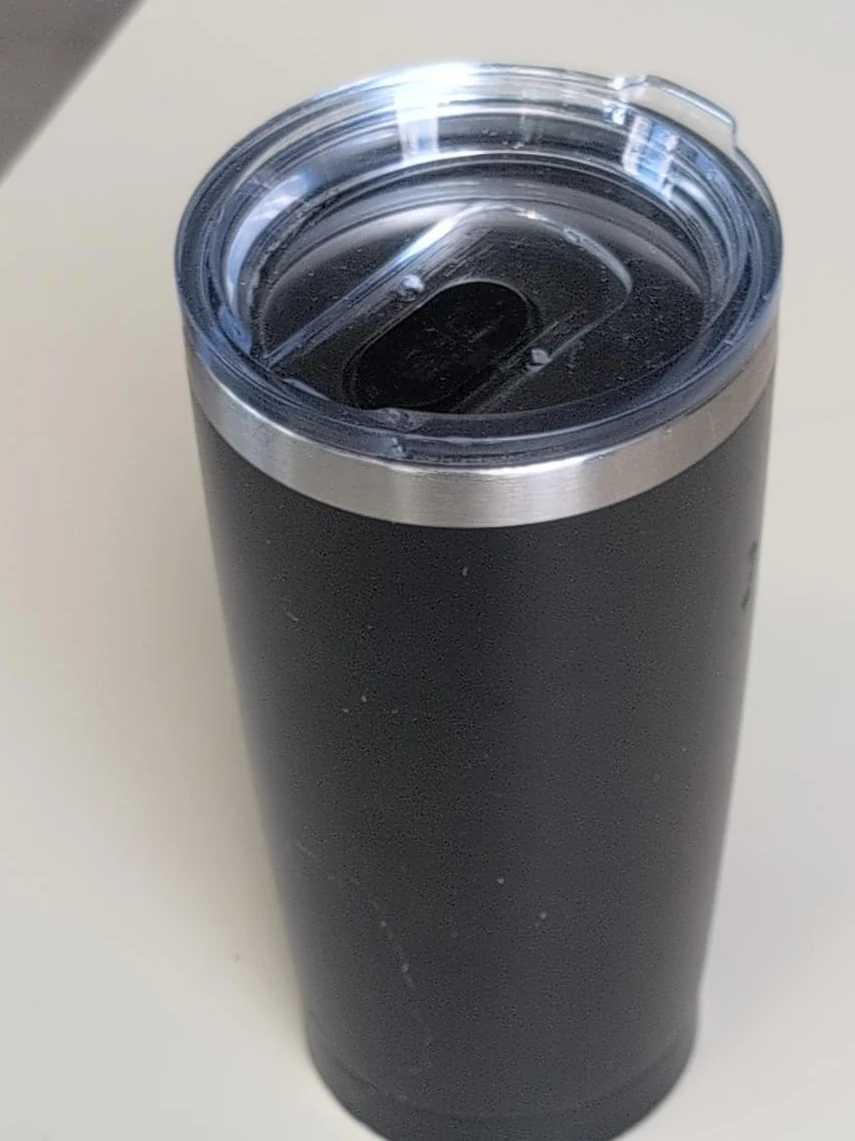 Black YETI Rambler Tumbler with Lid