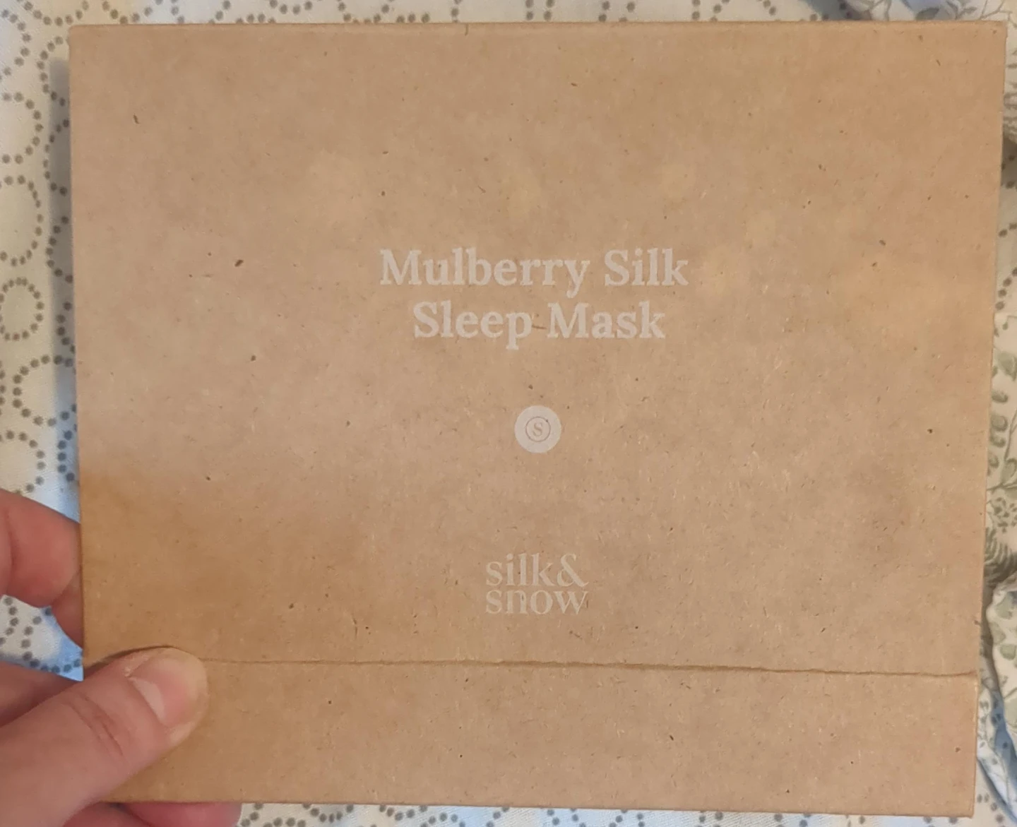 Silk & Snow Mulberry Silk Sleep Mask - White - photo 4