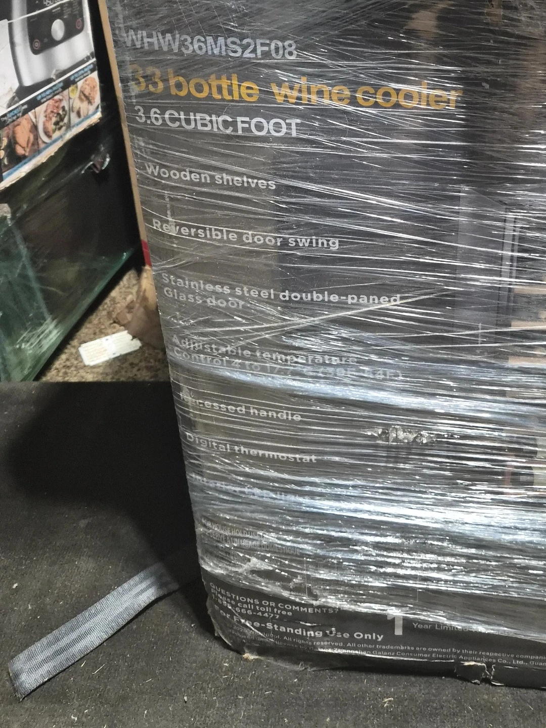 33 Bottle Wine Cooler - 3.6 Cubic Foot