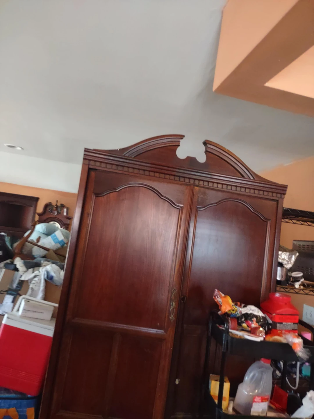 Vintage Wooden Wardrobe Armoire