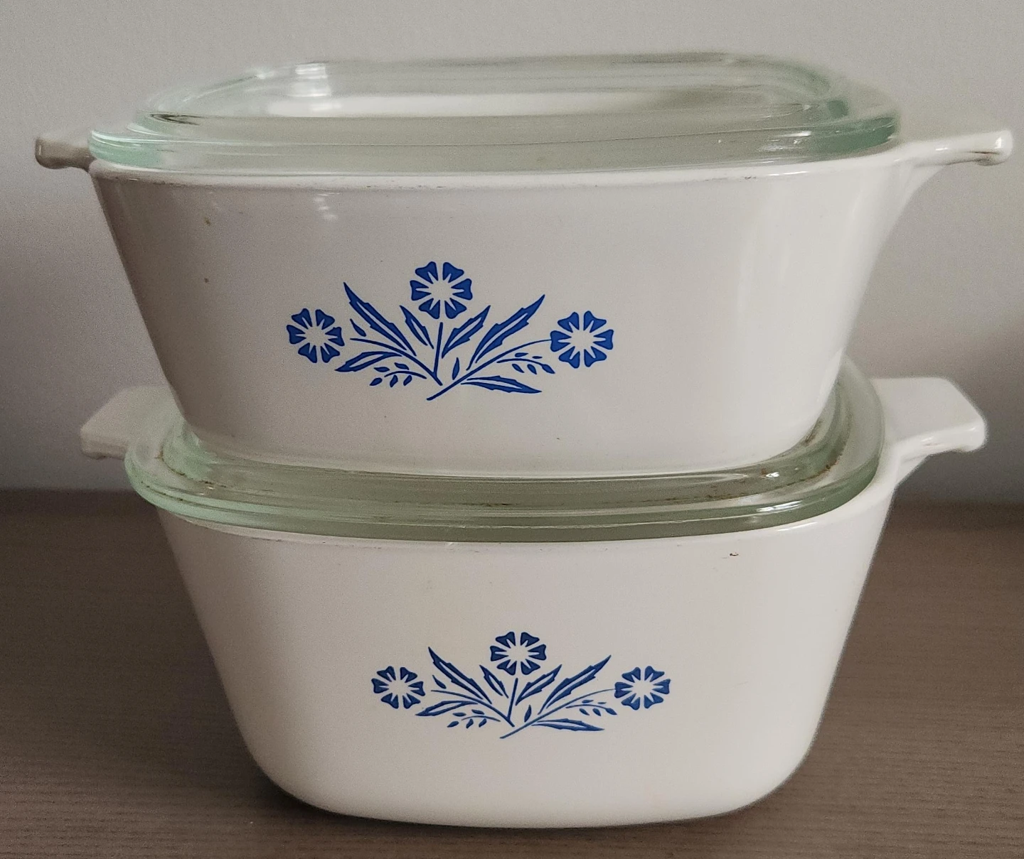 CorningWare Blue Cornflower Casserole Dishes with Lids