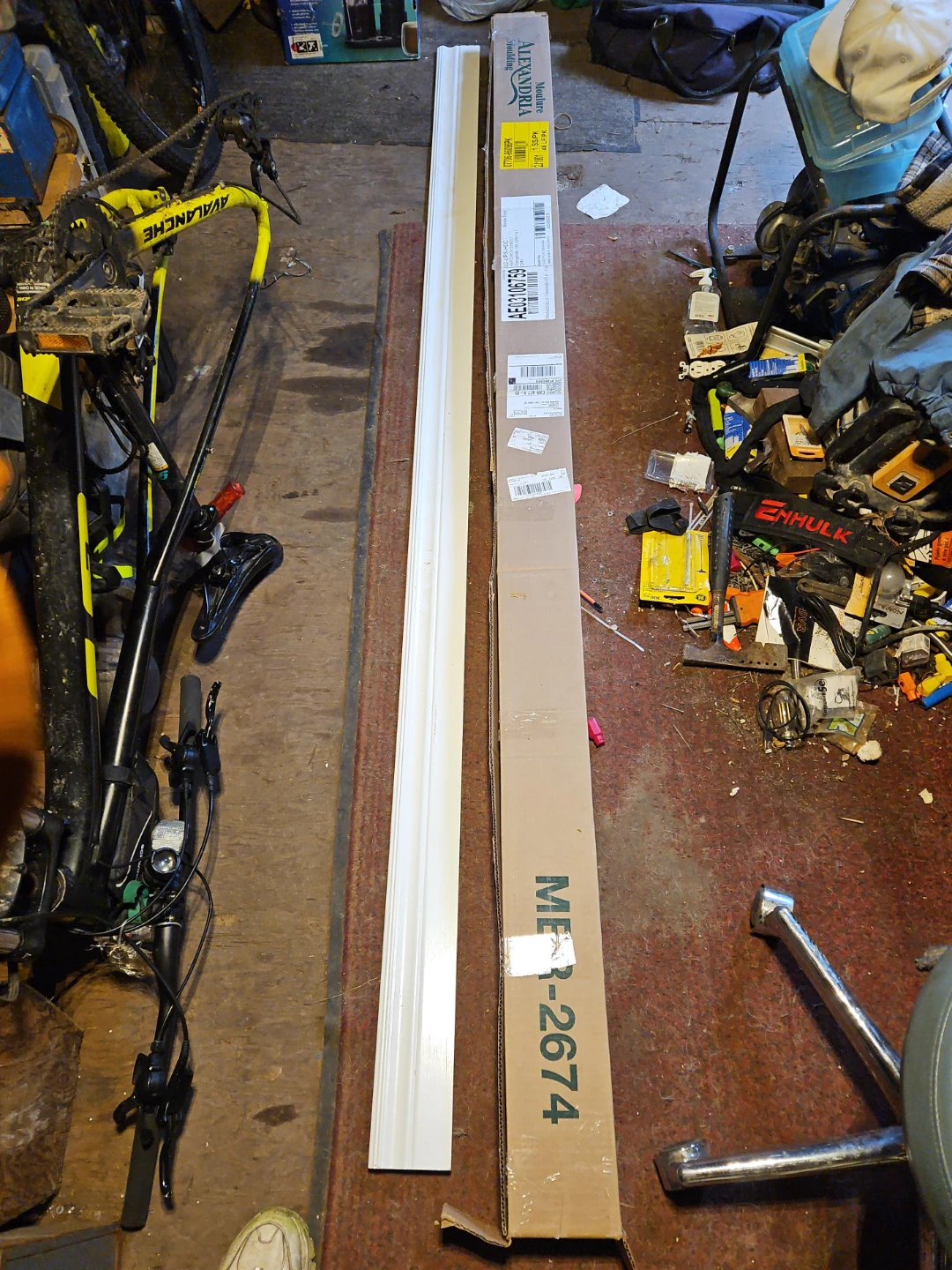 7, 8 'Alexandria Moulding White Baseboard Moulding