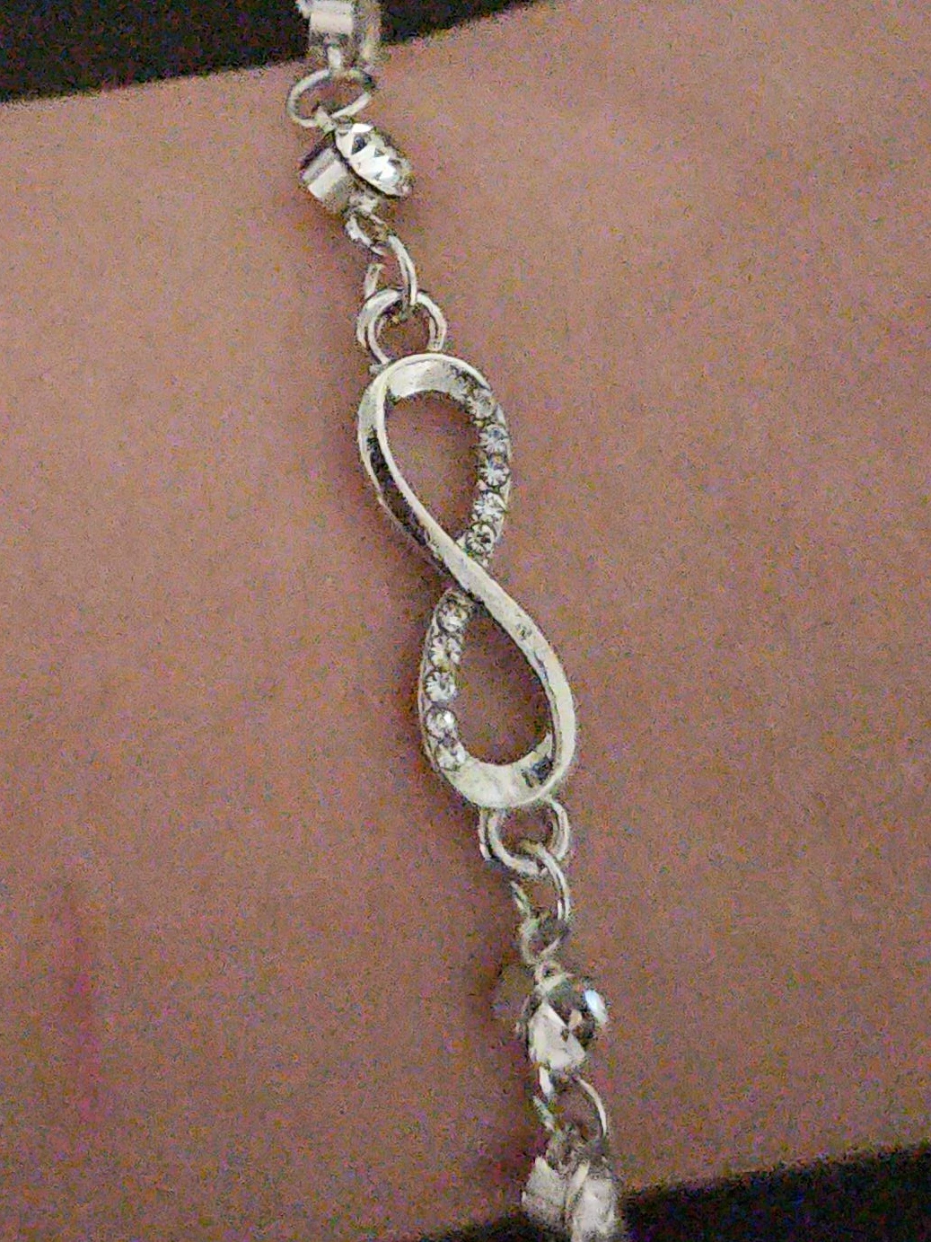 Silver Infinity Bracelet with Crystals - photo 3