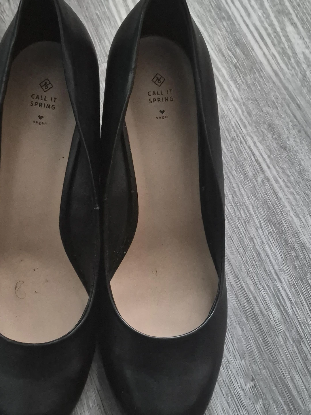 Call It Spring Black Vegan Heels