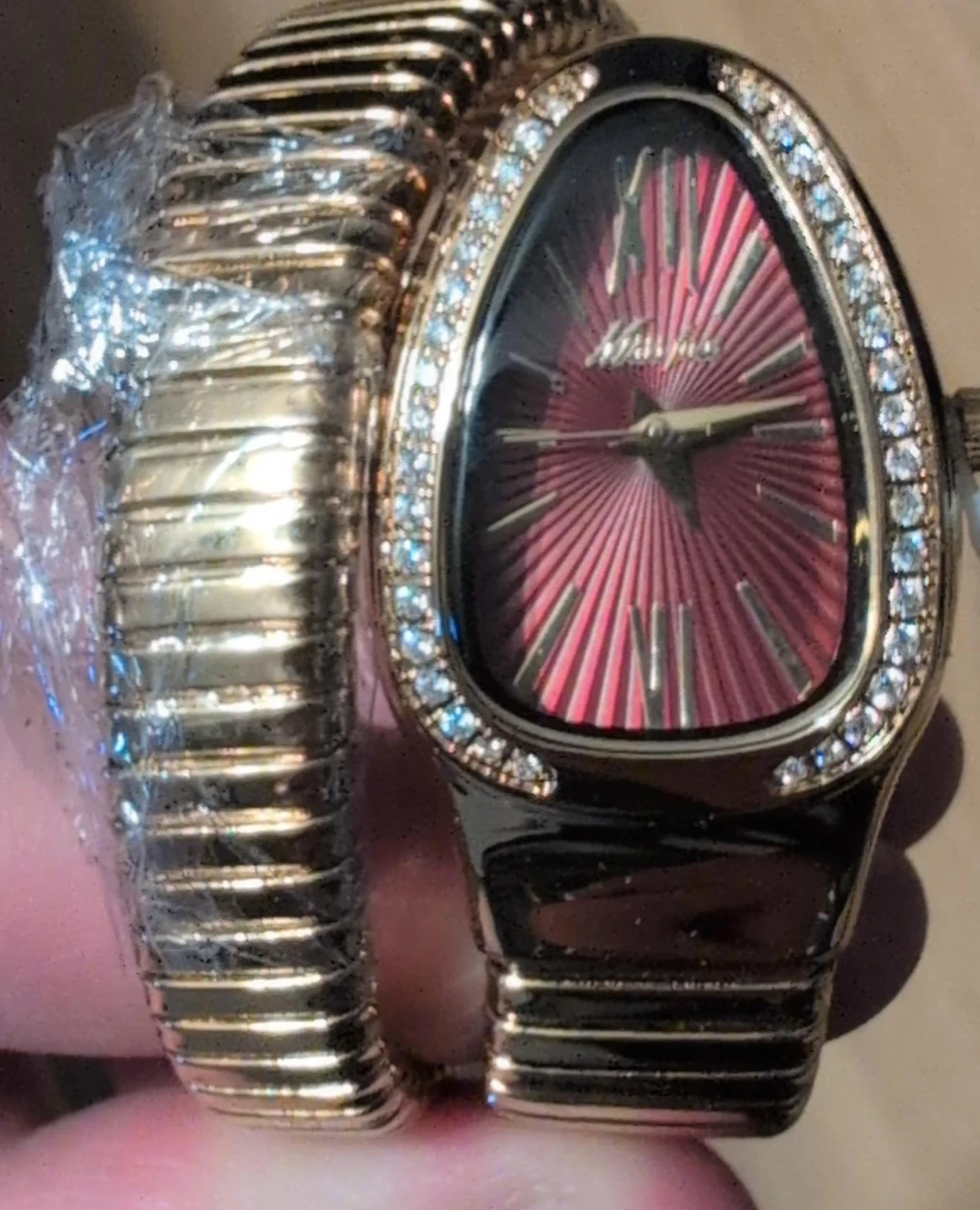 MISSFOX Gold Snake Coil Wrap Watch - photo 2