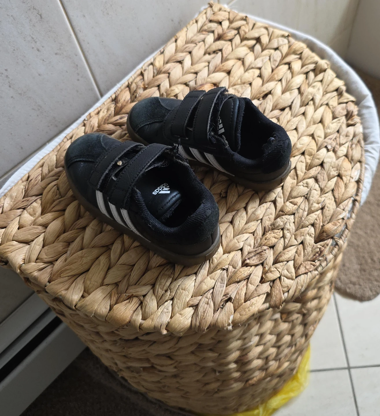 Adidas Kids Black Velcro Sneakers