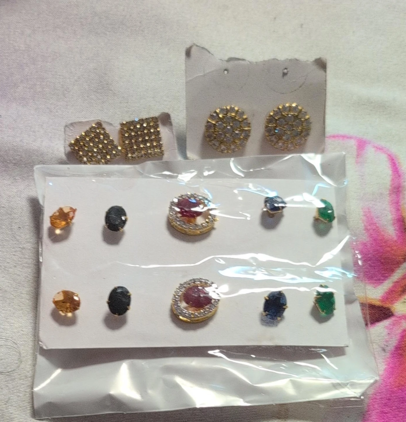 Set of Assorted Decorative Stud Earrings