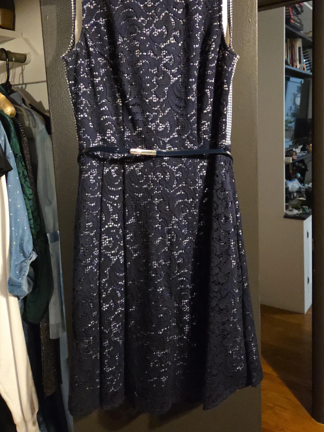 Gabby Skye Navy Lace Dress Size 8