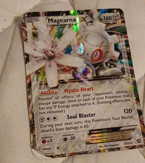 pokemon magearna card Amazon.com: Cards TCG: 2016 Fall Tin Battle Heart W/Special Foil : Toys & Games Pokmon Hit Points90 HP Stage Pokemon Magearna EX Trading Card