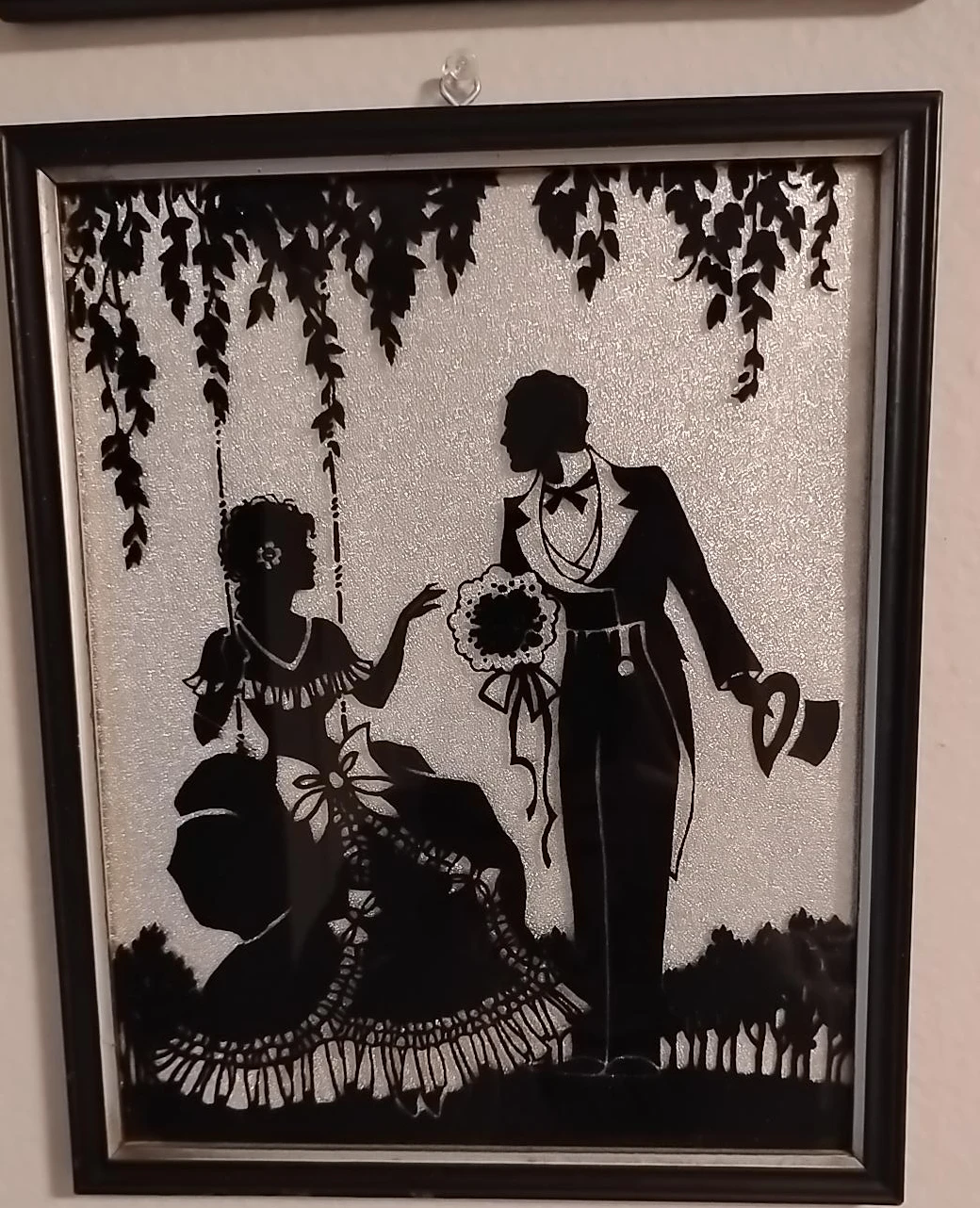 Vintage Silhouette Art Framed Couple