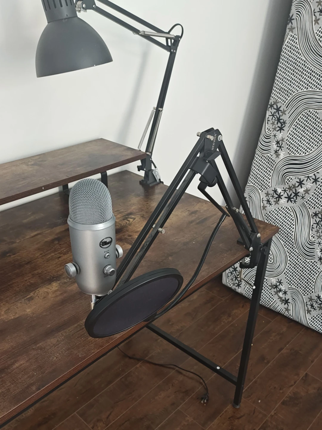 Blue Yeti USB Microphone with Boom Arm and Pop Filter