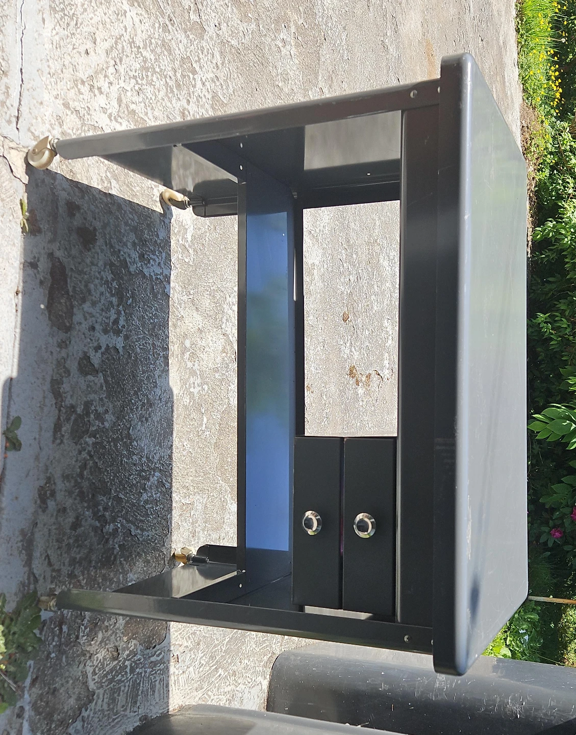 Grey Metal Desk with Drawers