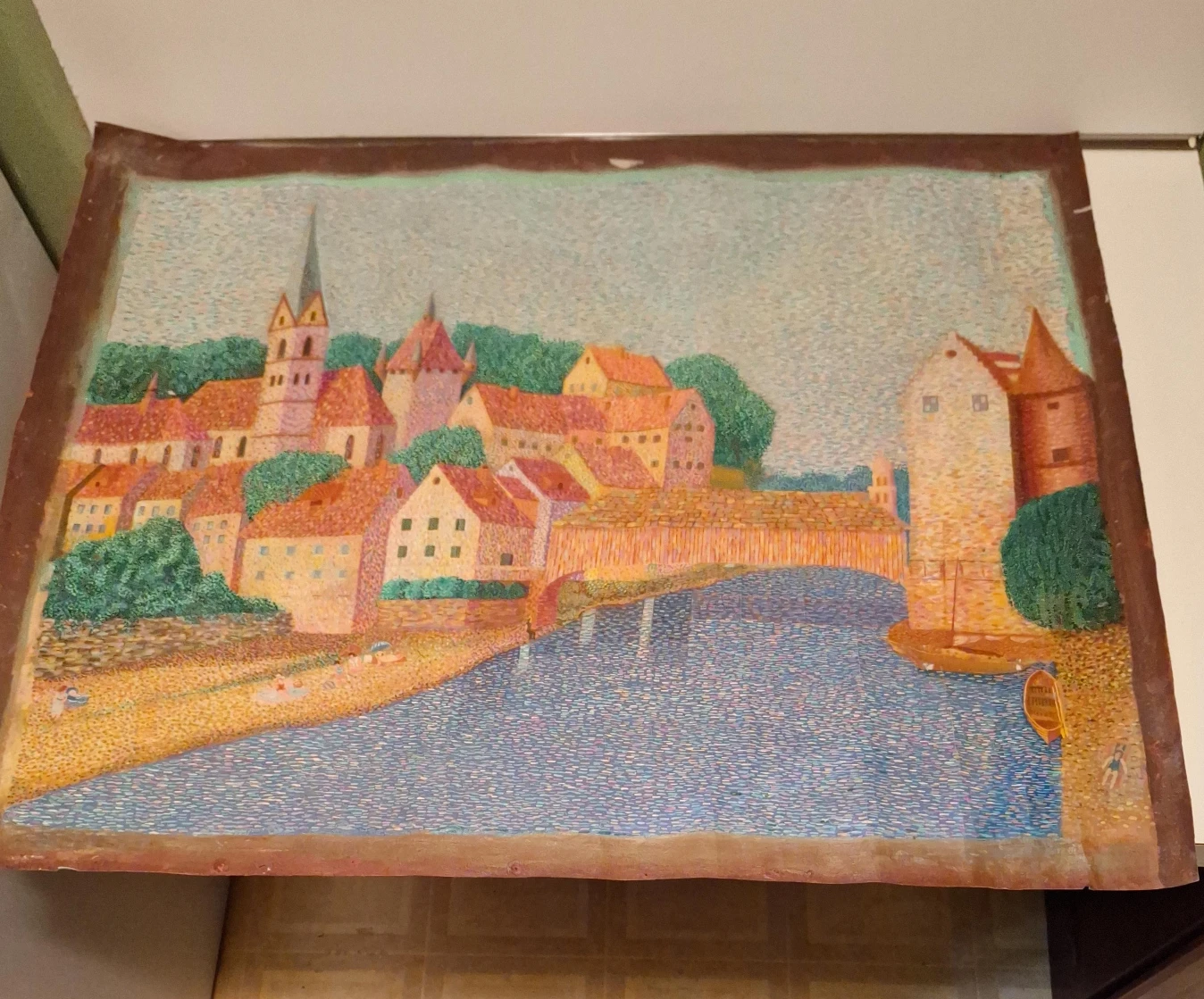 Pointillist Landscape Painting