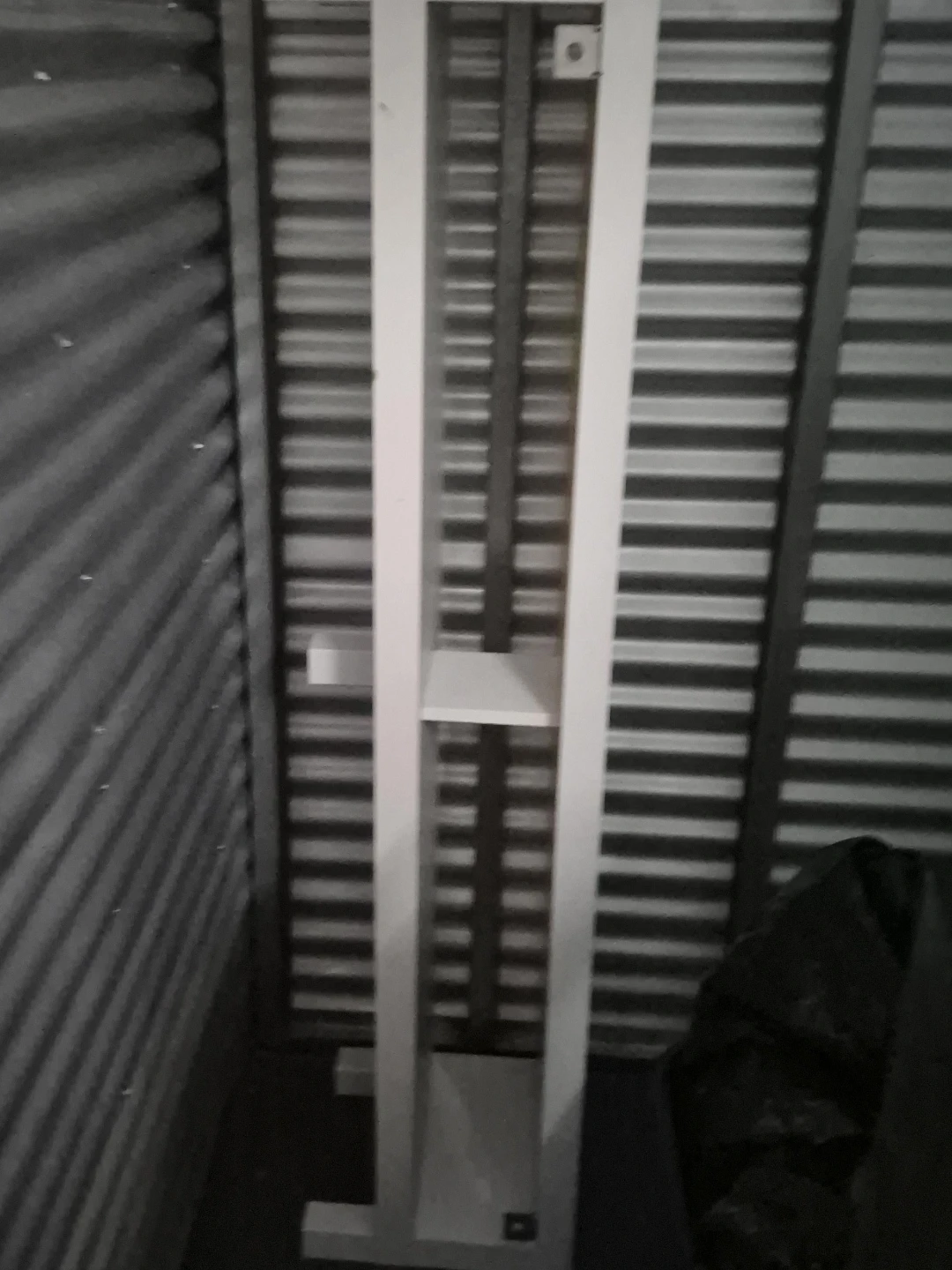 White wooden display stand