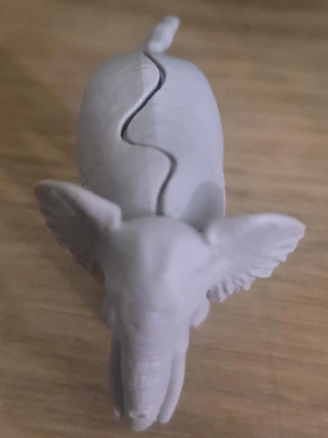 Gray Elephant Figurine