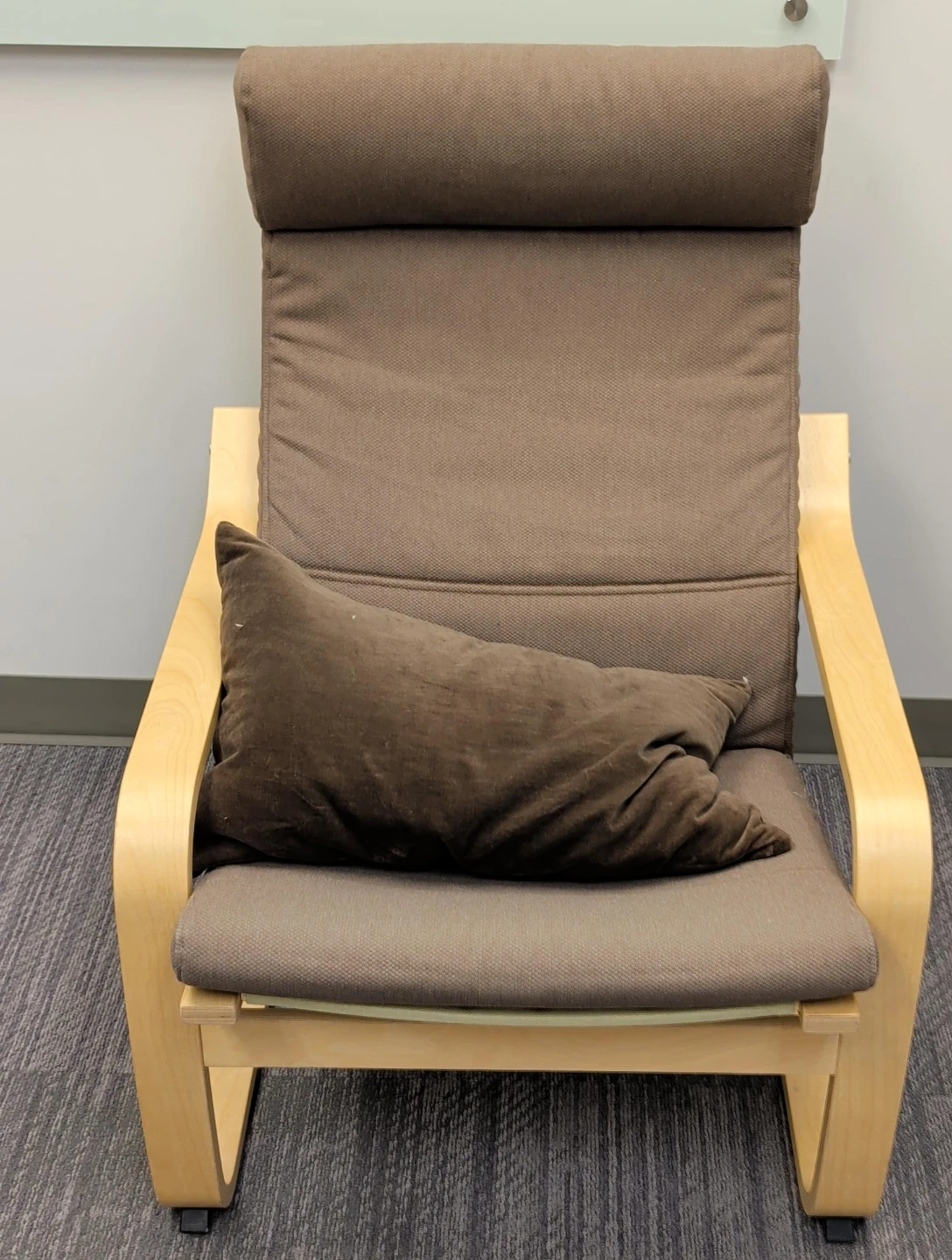Brown Armchair with Pillow