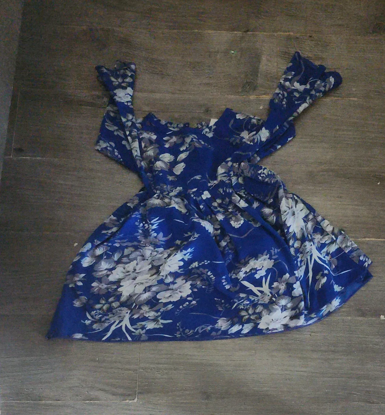 Blue floral dress