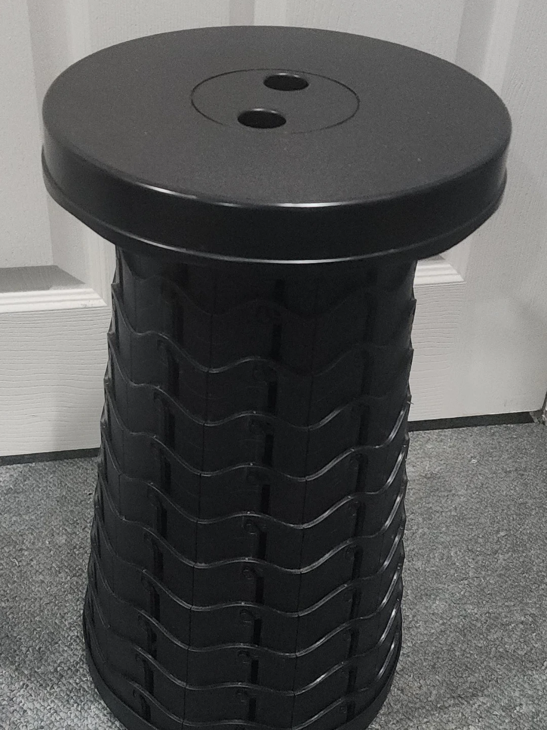 Black Collapsible Stool