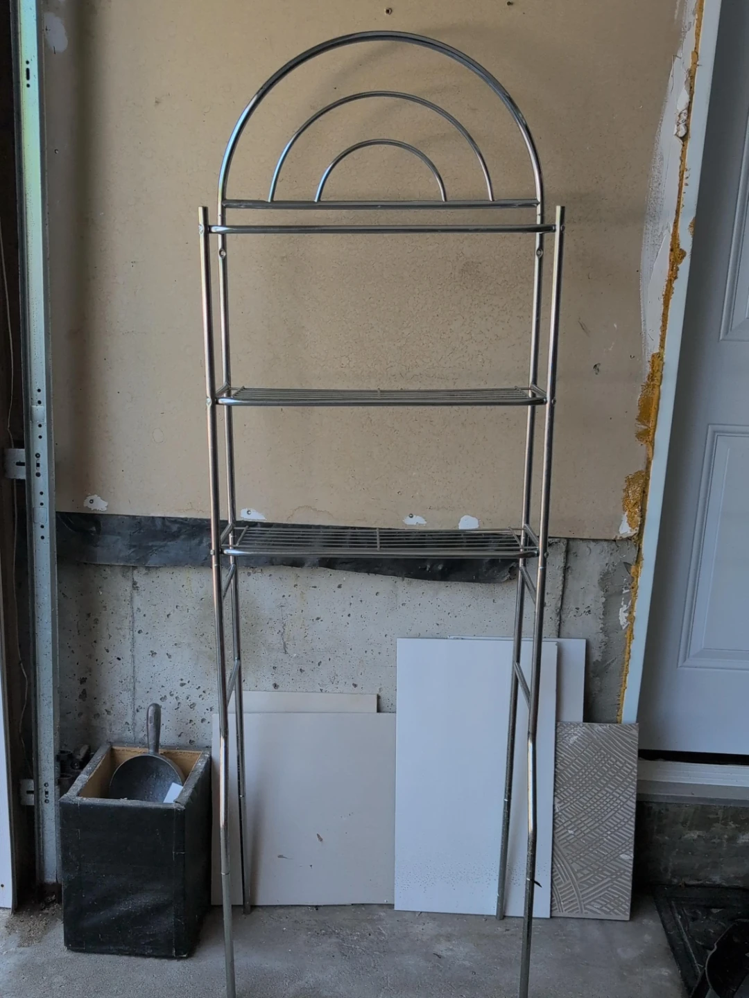 Chrome Over-the-Toilet Shelf Unit