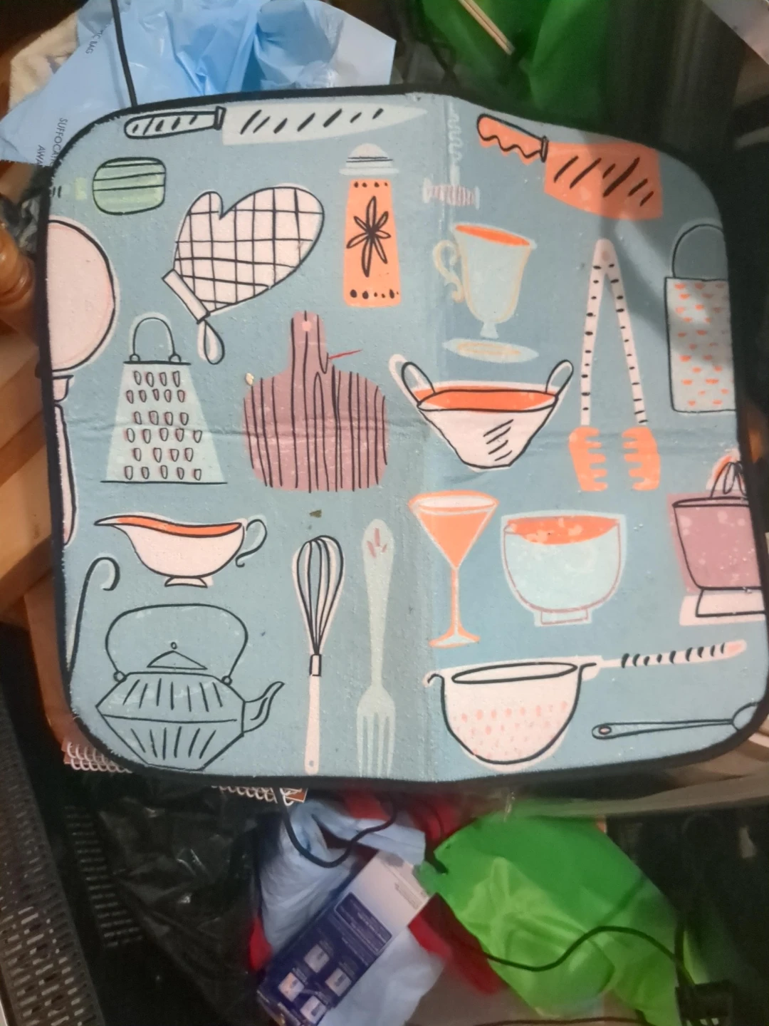 Kitchen Mat - Cute Cooking Utensil Design