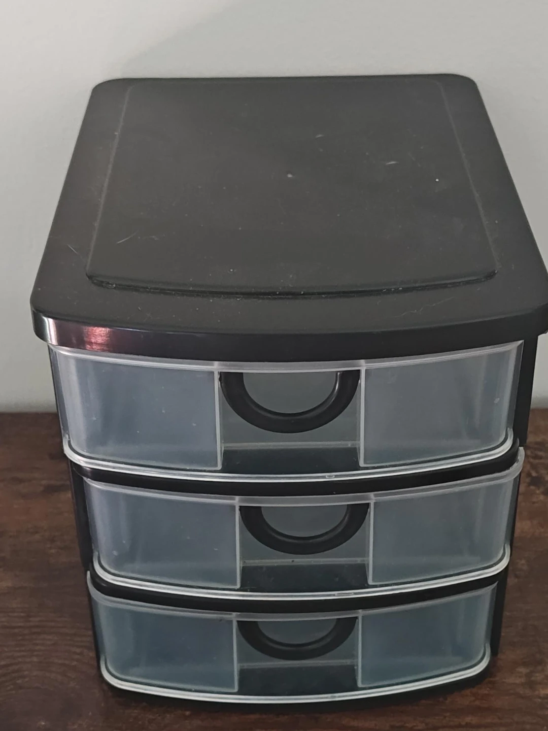 Black 3-Drawer Organizer Unit