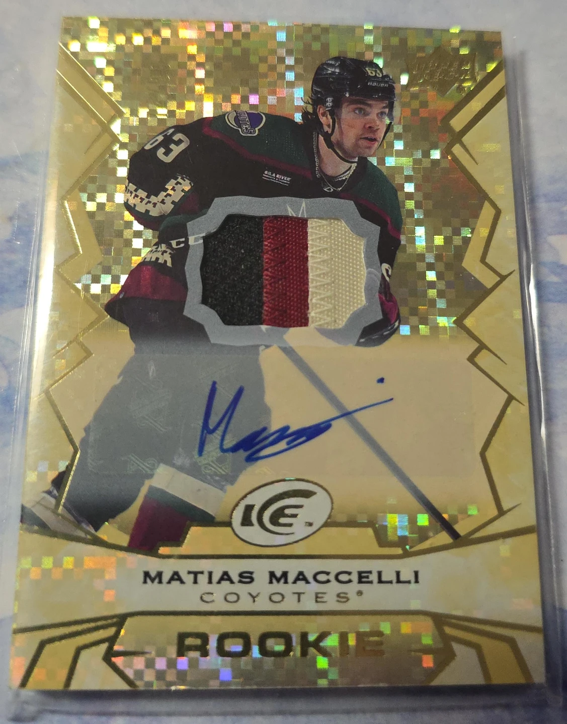 Matias Maccelli Autographed Rookie Hockey Card