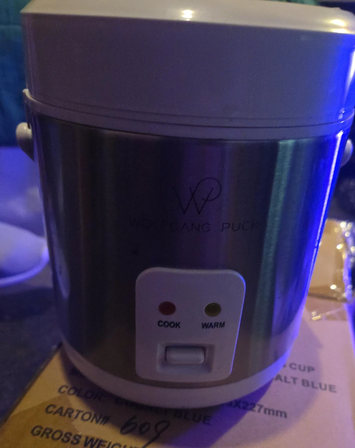 Wolfgang Puck 1.5 Cup Rice Cooker - Cobalt Blue