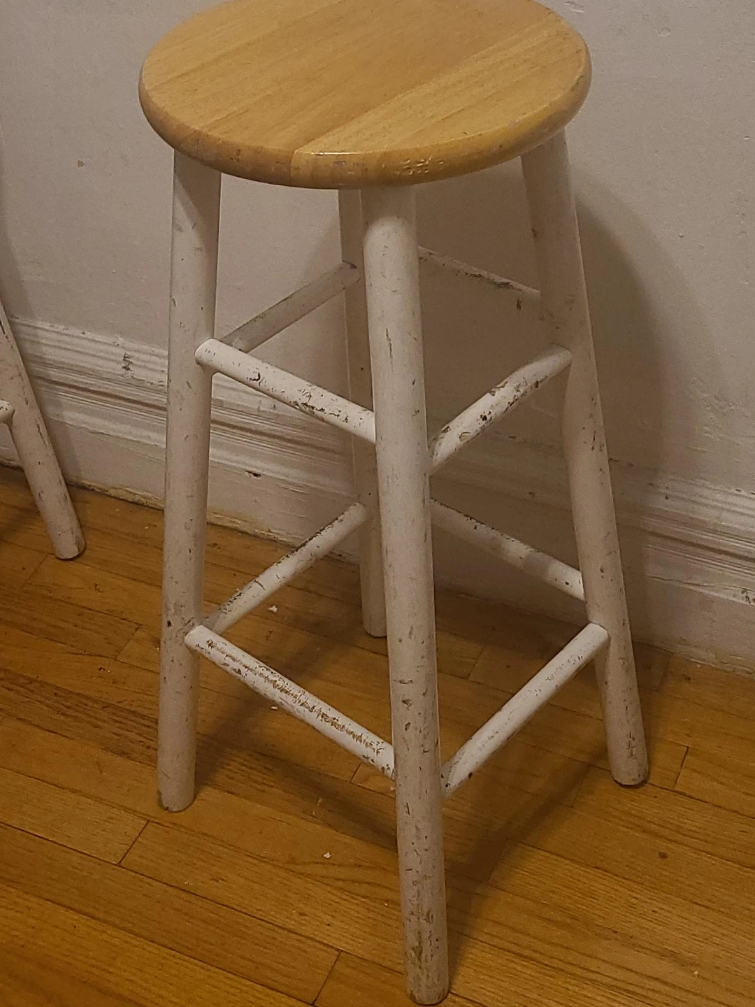 Wooden Seat Bar Stool
