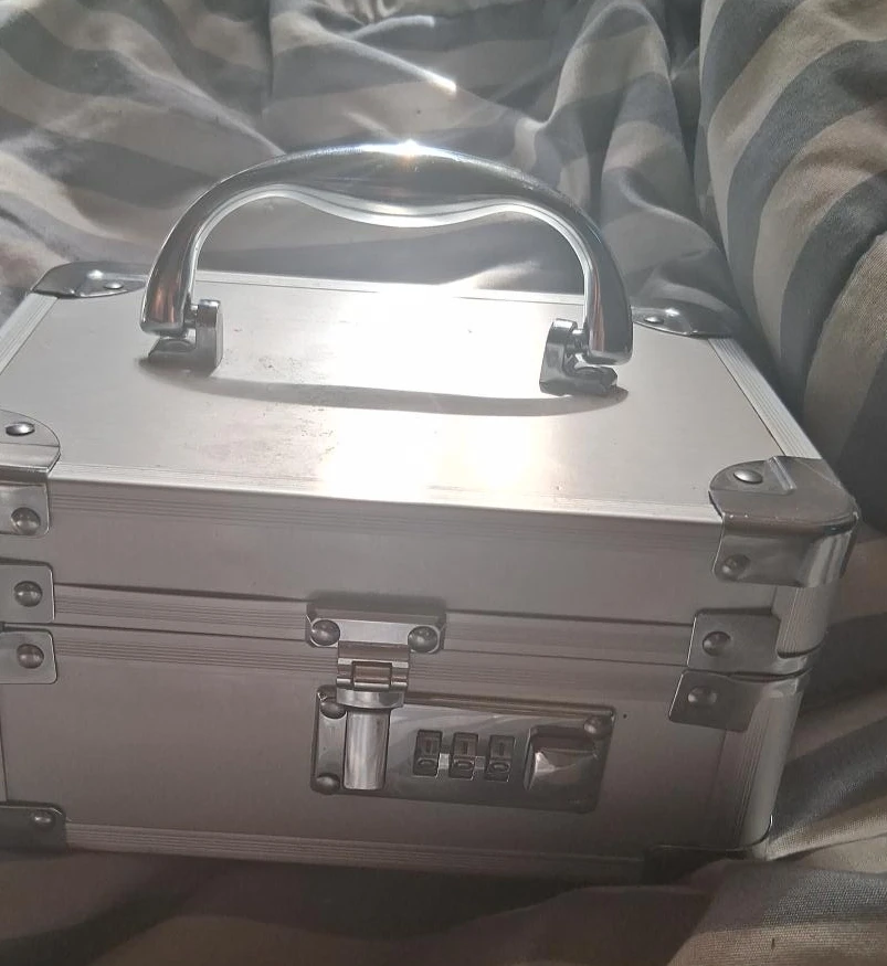 Silver Aluminum Lockable Storage Case