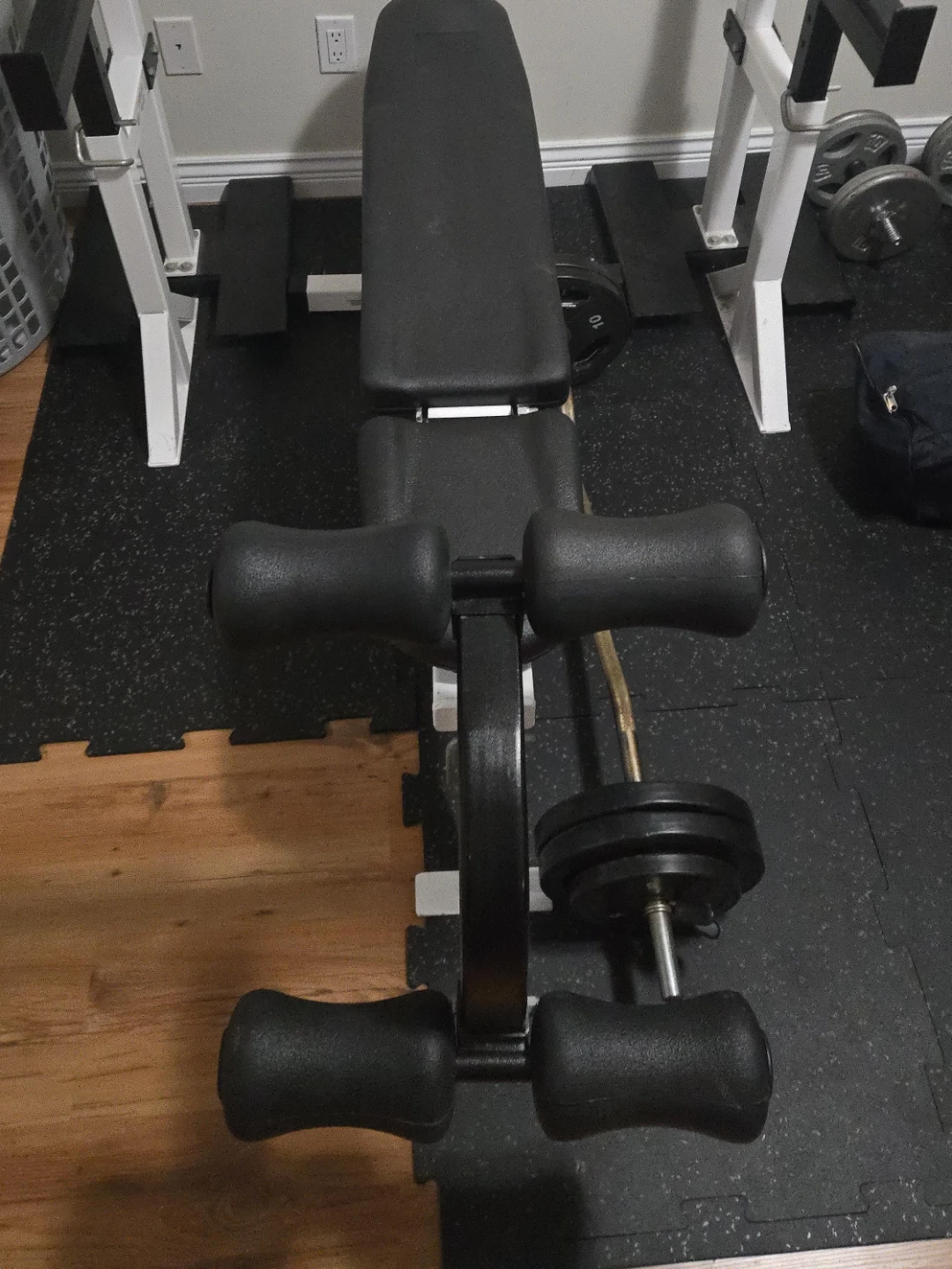 Weight Bench with Barbell Rack